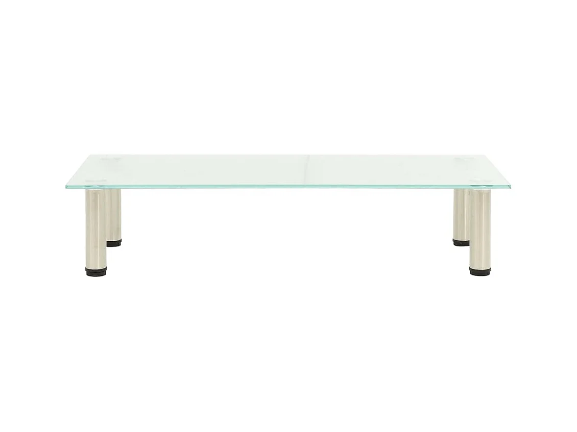 Mueble TV multimedia Estante TV Aparador TV Comedor Salón Dormitorio Esmerilado 80 x 35 x 17 cm Cristal templado transparente 02_0027628