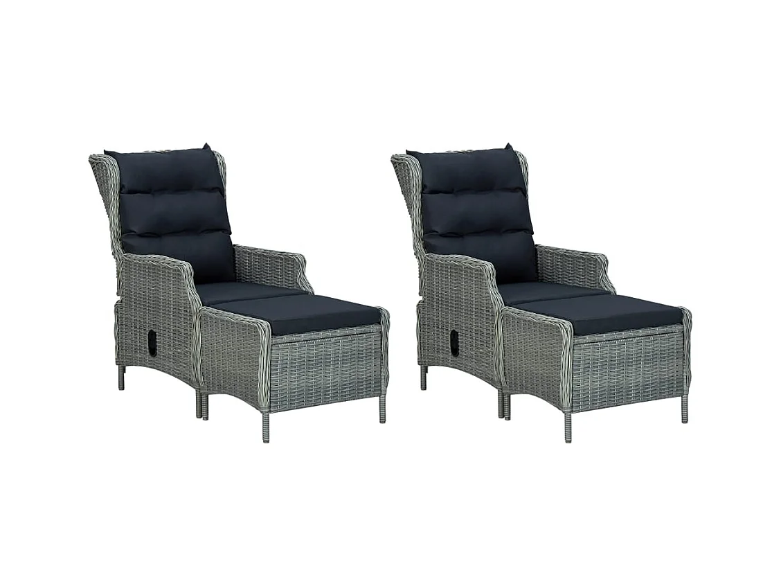 Conjunto de comedor de jardín de 7 piezas muebles de exterior gris claro 02_0013963