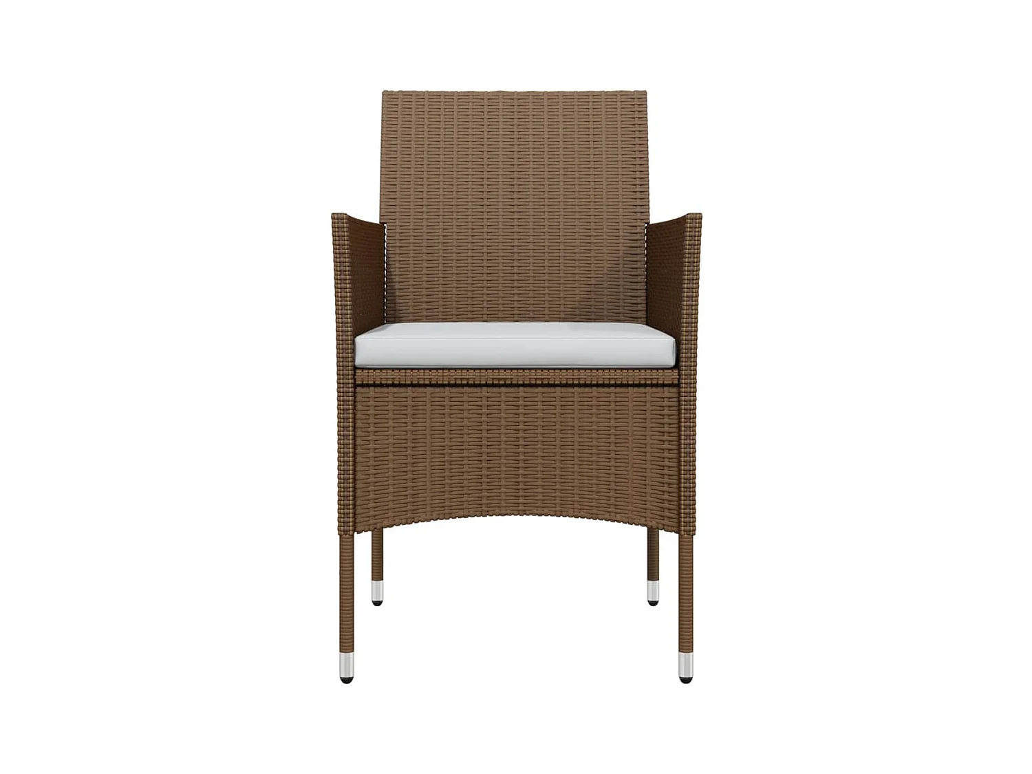 Cuscini per mobili da giardino per sala da pranzo 7 pezzi marrone/nero 02_0014623