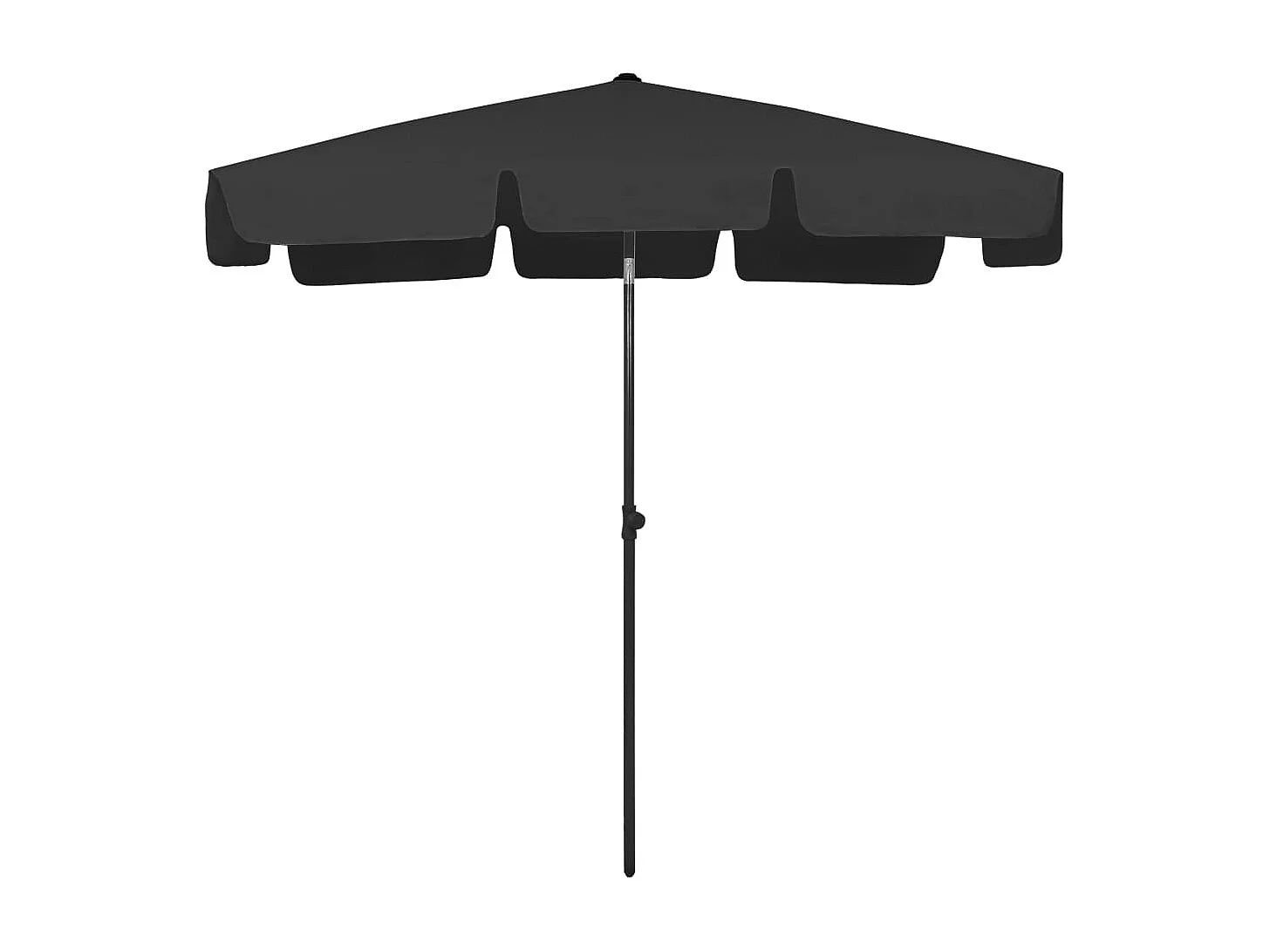 Ombrellone da spiaggia 200 x 125 cm nero 02_0008402