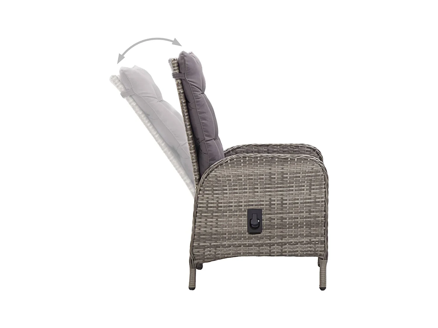 Mobilier de bistro de résine grise 58 x 63 x 111 cm 02_0014548