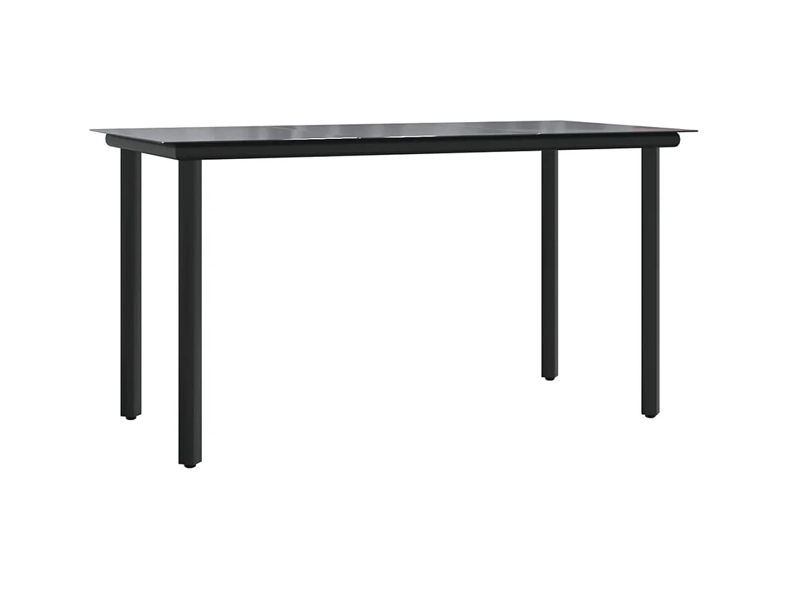 Conjunto de jantar de jardim de 11 peças com almofadas pretas e cinza 02_0014732