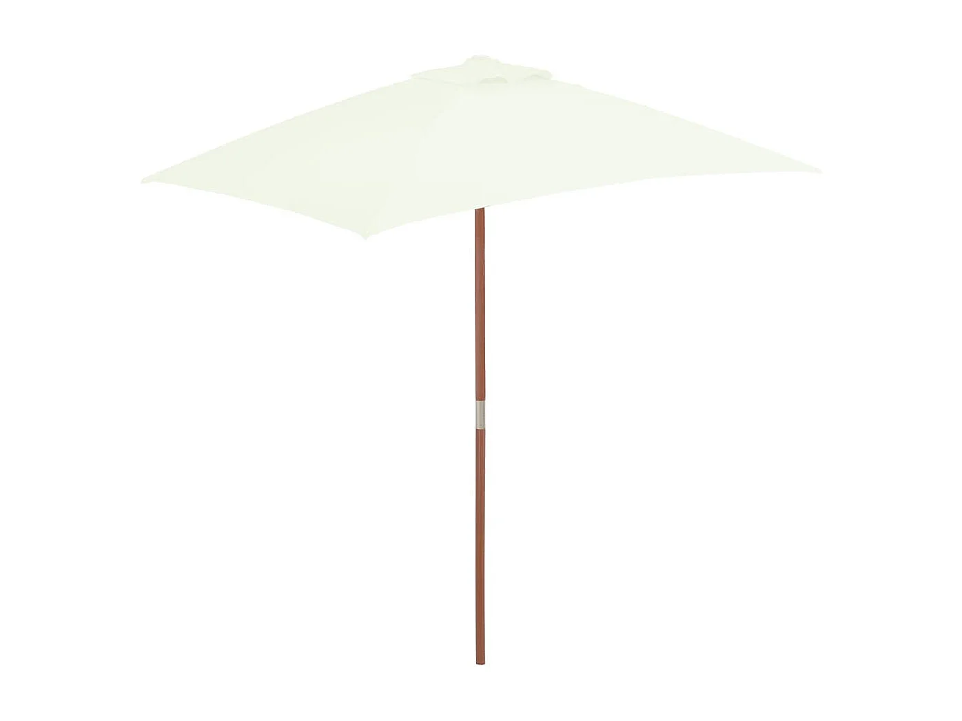 Parasol avec mât en bois marron 150 x 200 x 235 cm 02_0008111
