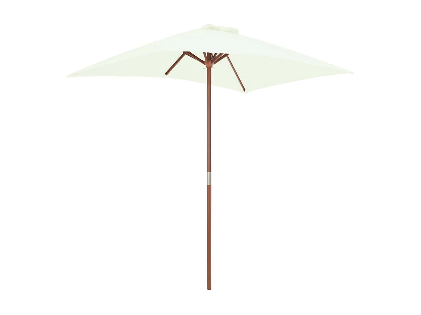 Parasol avec mât en bois marron 150 x 200 x 235 cm 02_0008111