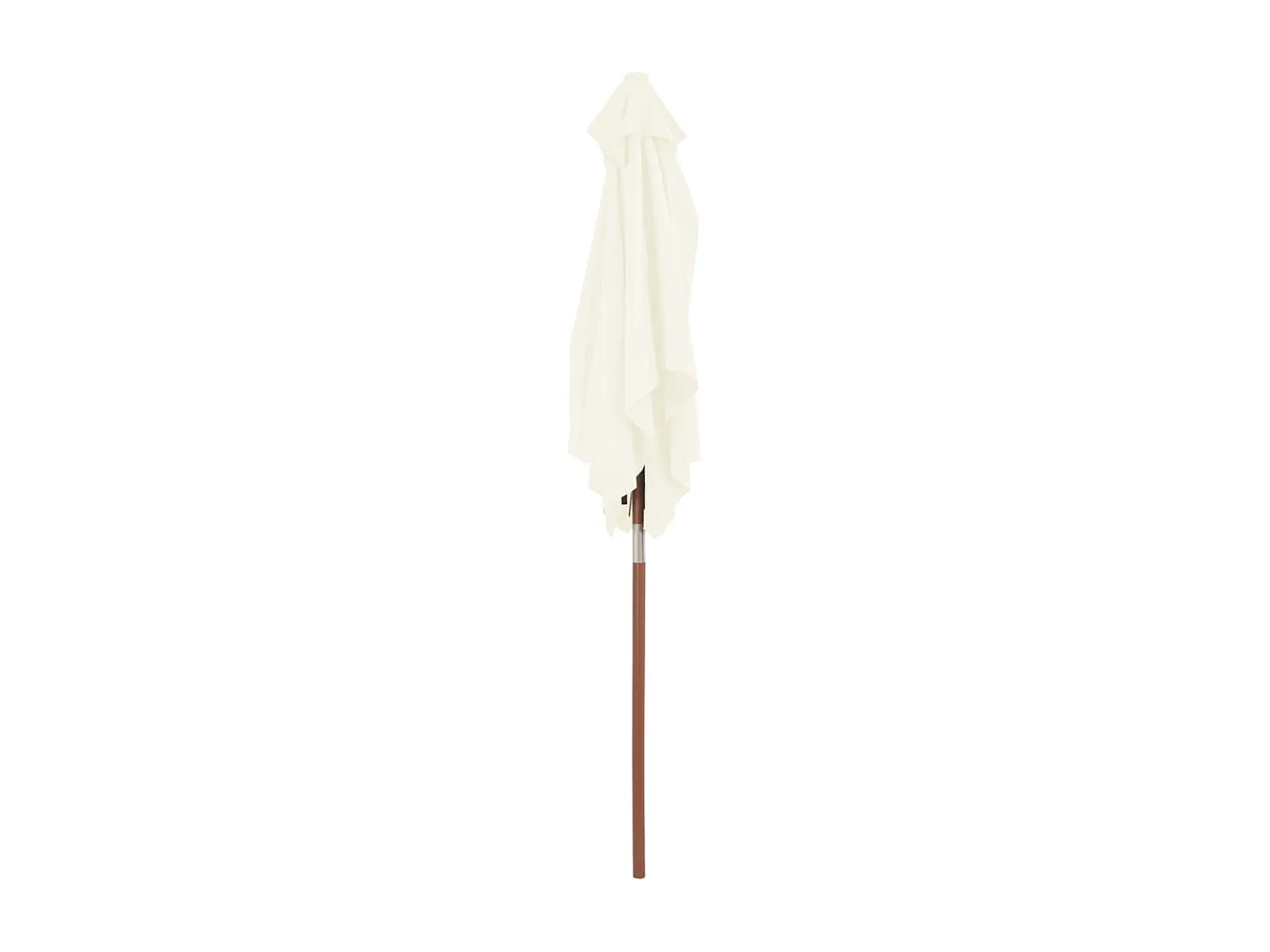 Parasol avec mât en bois marron 150 x 200 x 235 cm 02_0008111