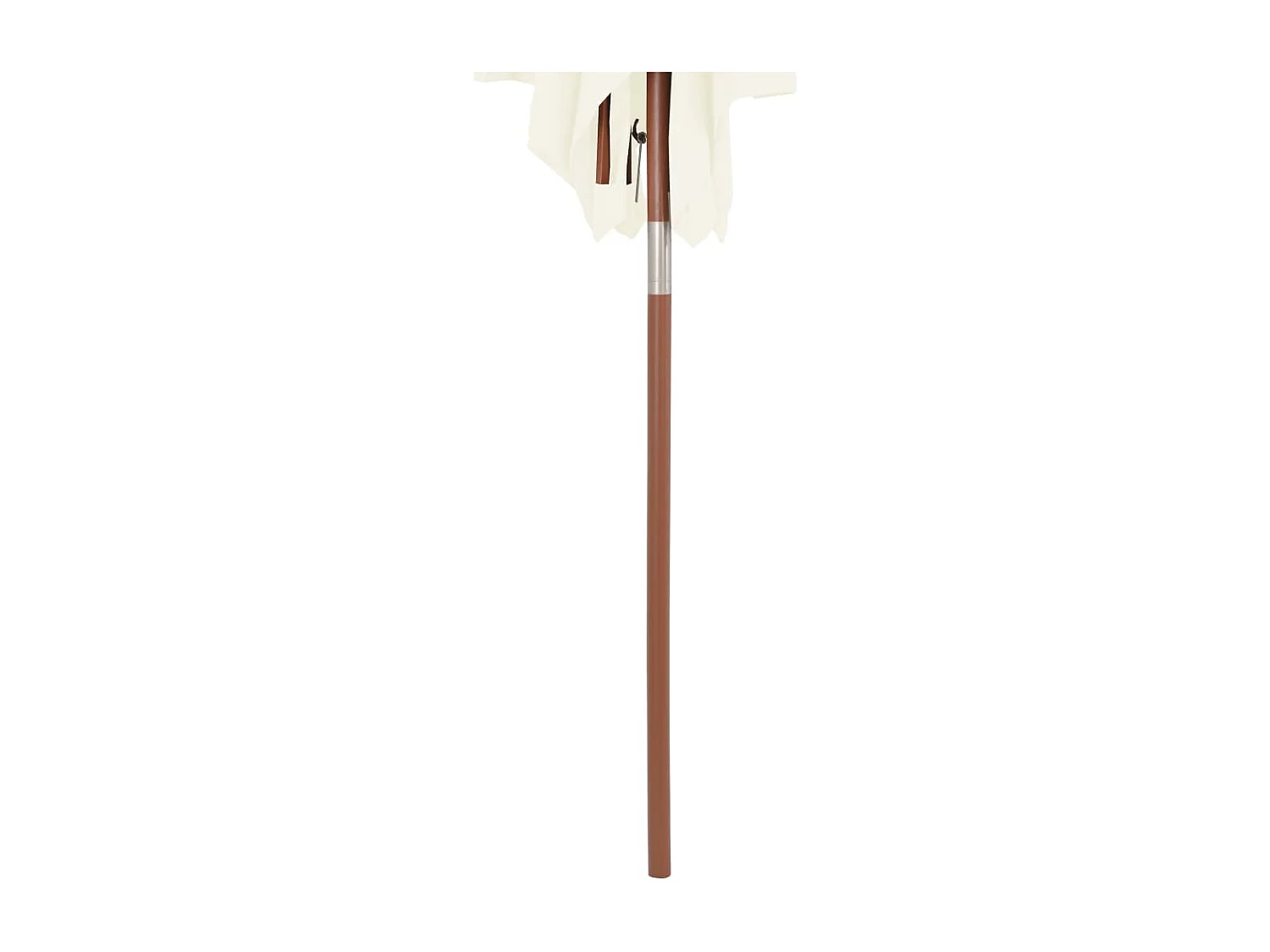Parasol avec mât en bois marron 150 x 200 x 235 cm 02_0008111