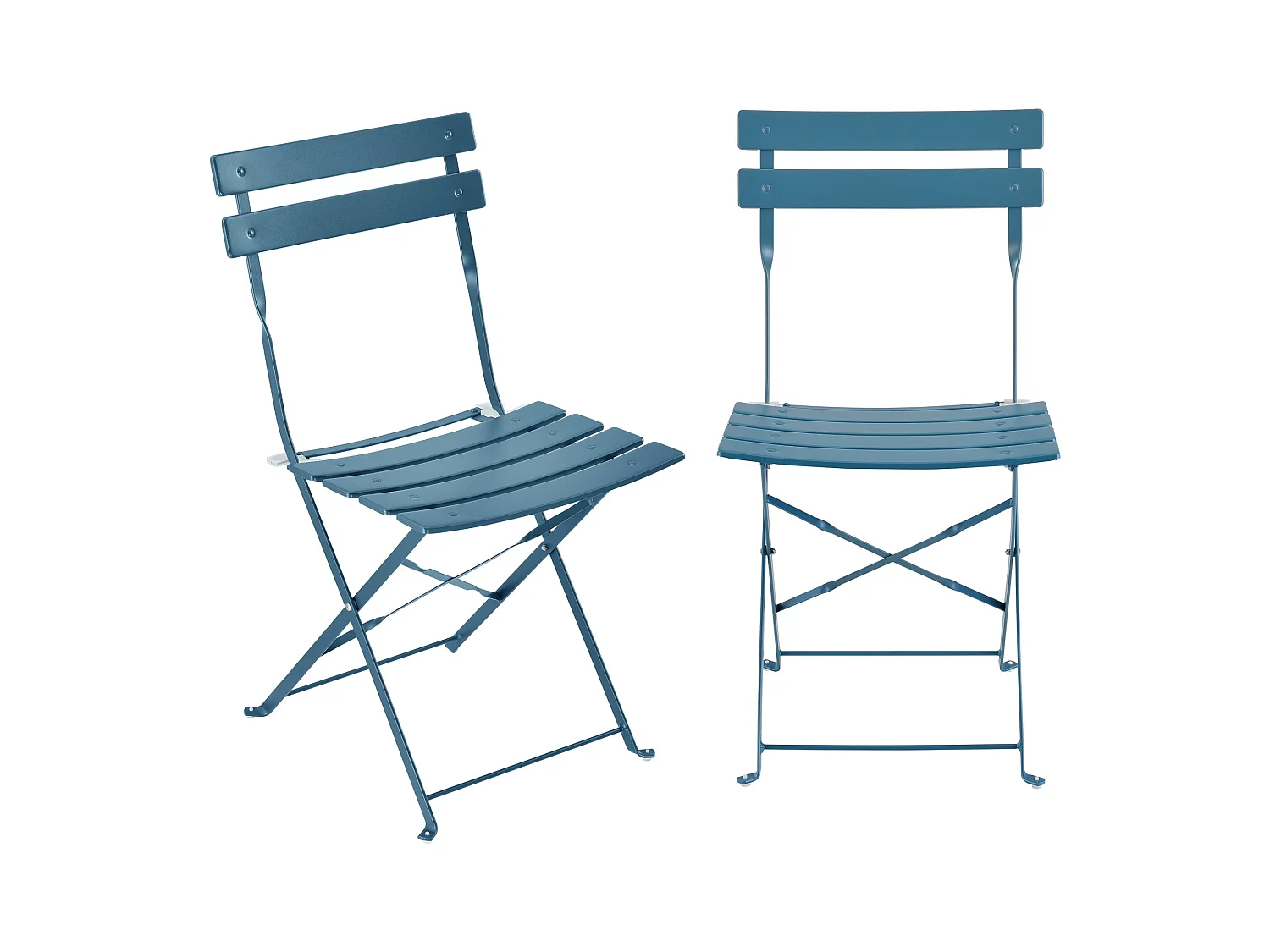 Caprile Garden Bistro Set Pieghevole in Acciaio Turchese 03_0006939