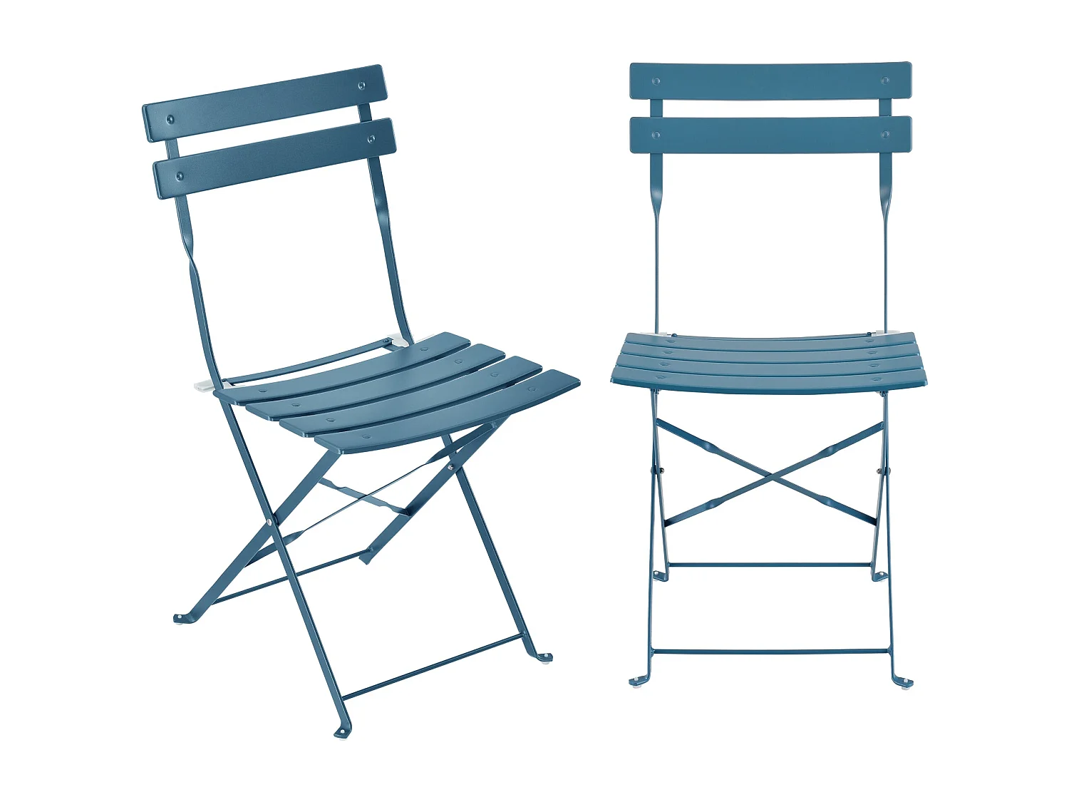 Caprile Garden Bistro Set Pieghevole in Acciaio Turchese 03_0006939