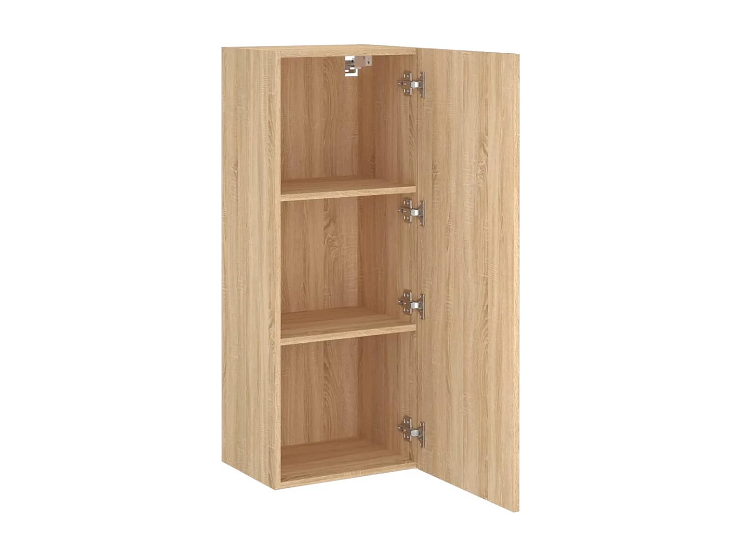 Meuble TV multimédia étagère bois marron 40.5 x 30 x 102 cm 02_0028156