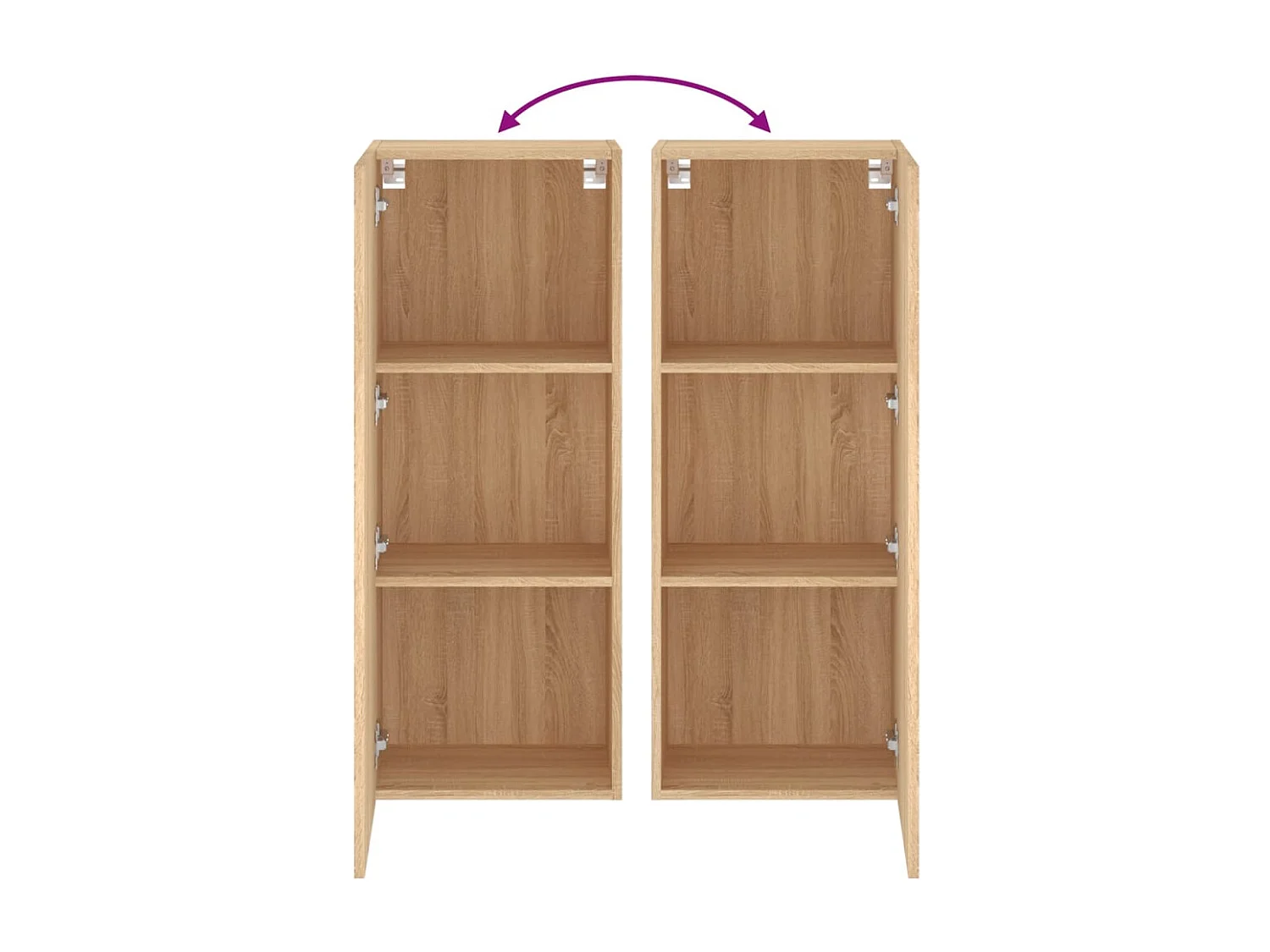 Meuble TV multimédia étagère bois marron 40.5 x 30 x 102 cm 02_0028156