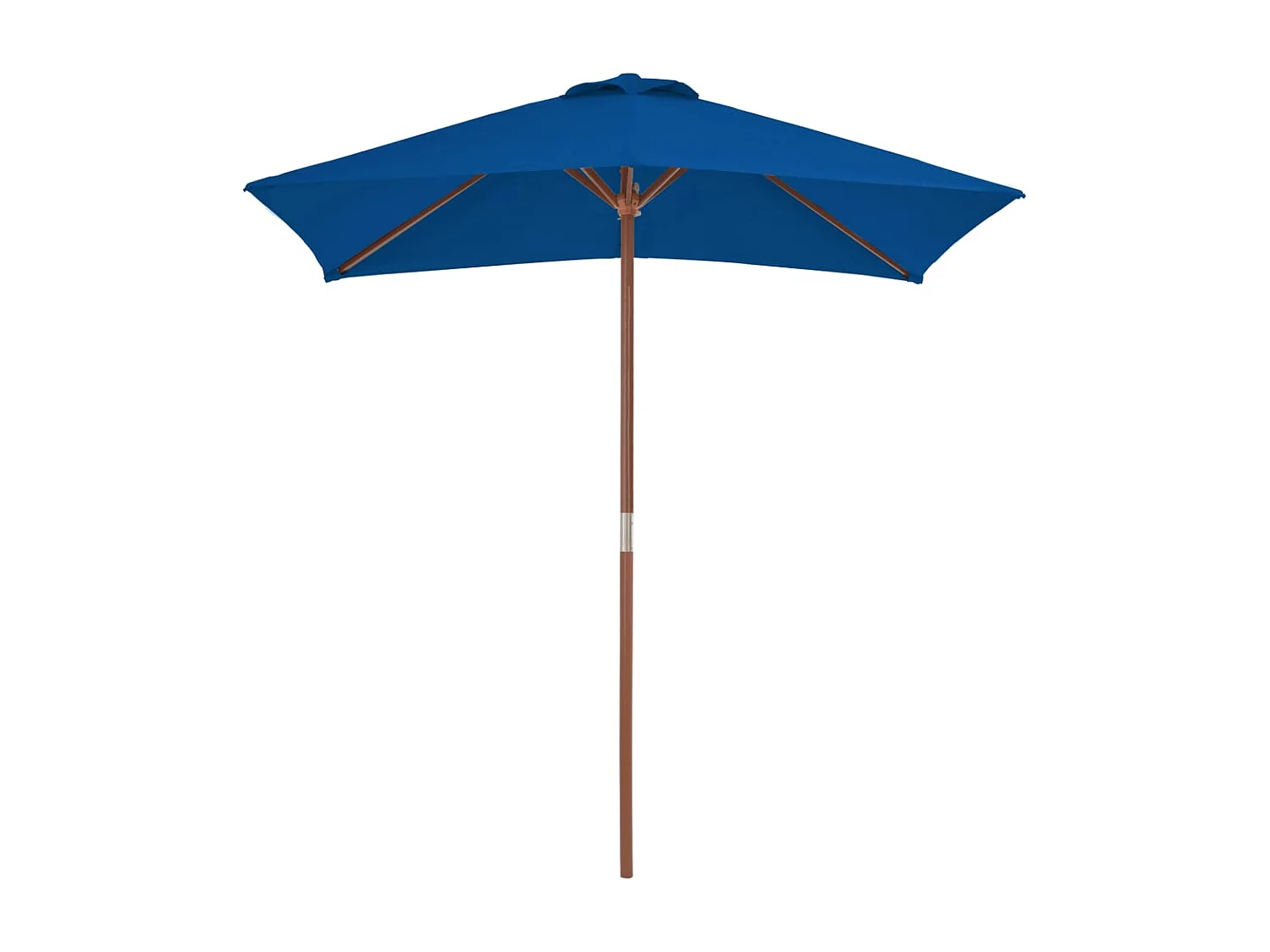 Parasol d'extérieur avec mât bois bleue 150 x 200 x 235 cm 02_0008254