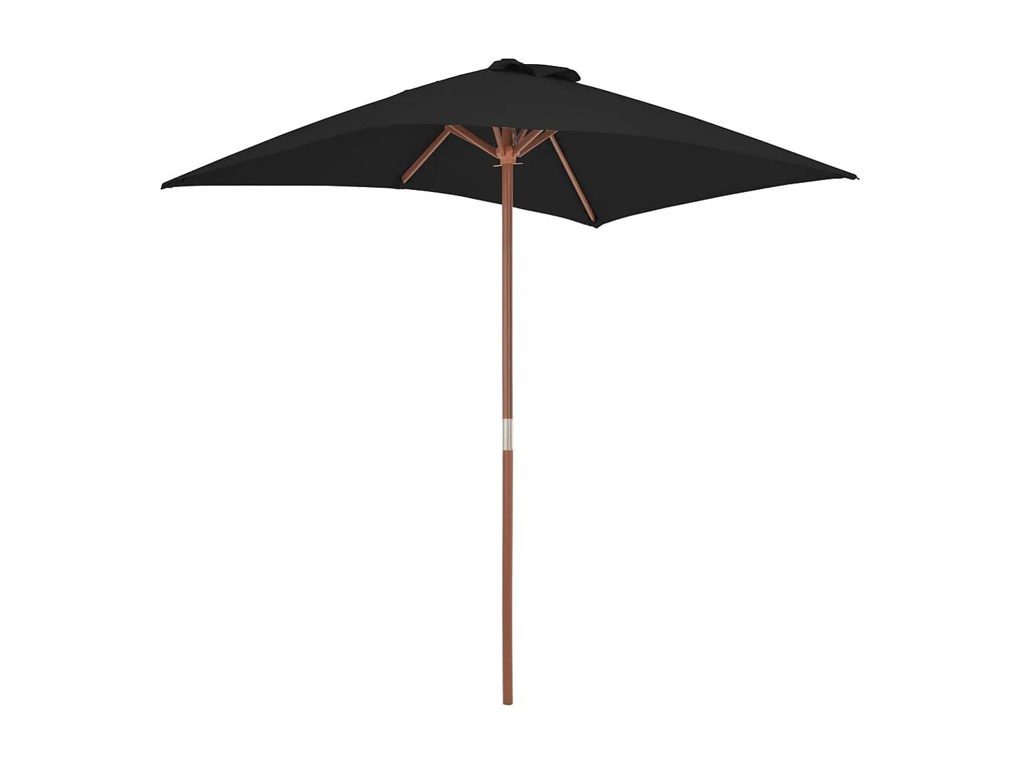 Parasol d'extérieur avec mât bois marron 150 x 200 x 235 cm 02_0008257