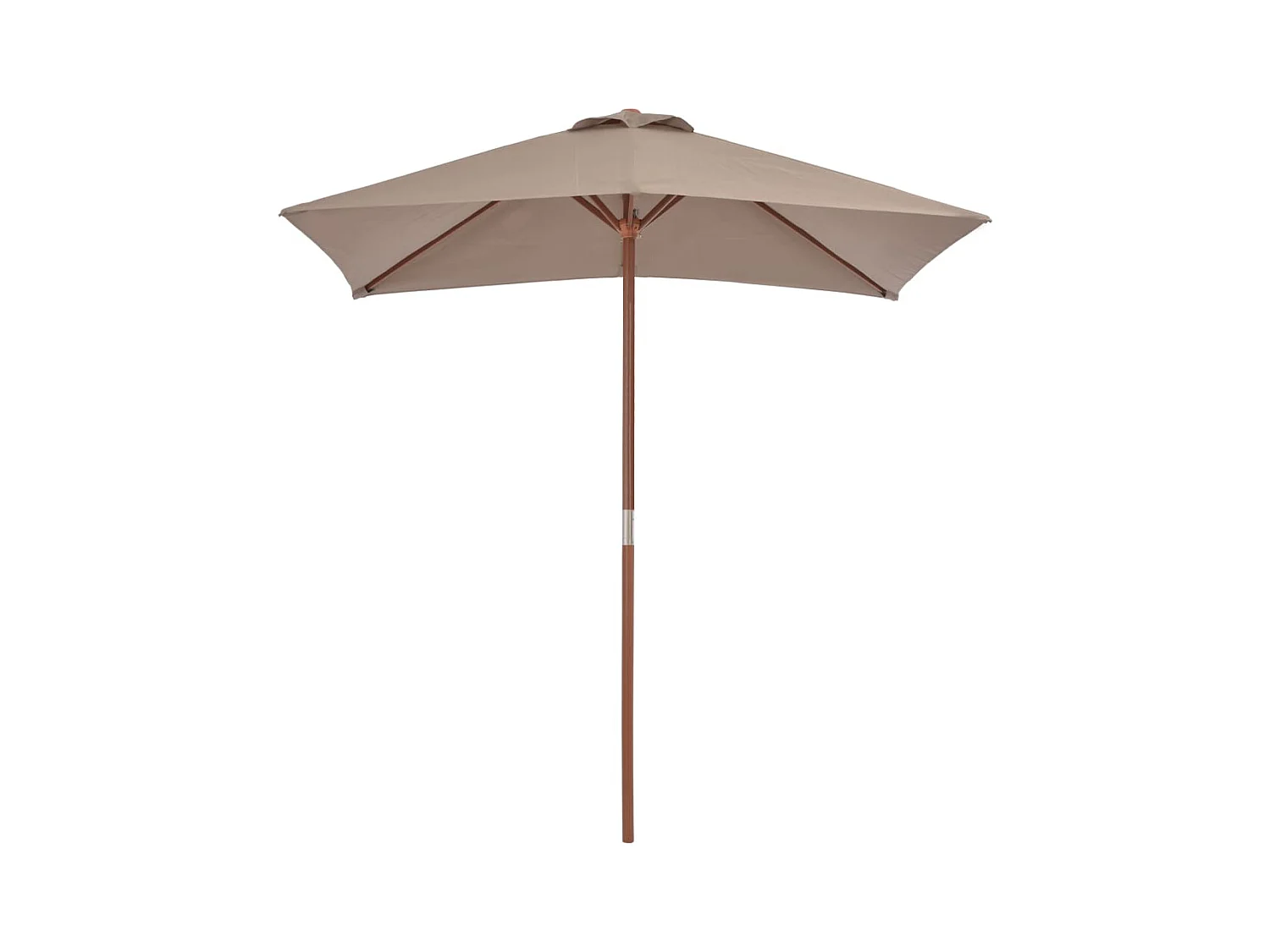 Parasol avec mât en bois marron 150 x 200 x 235 cm 02_0008112