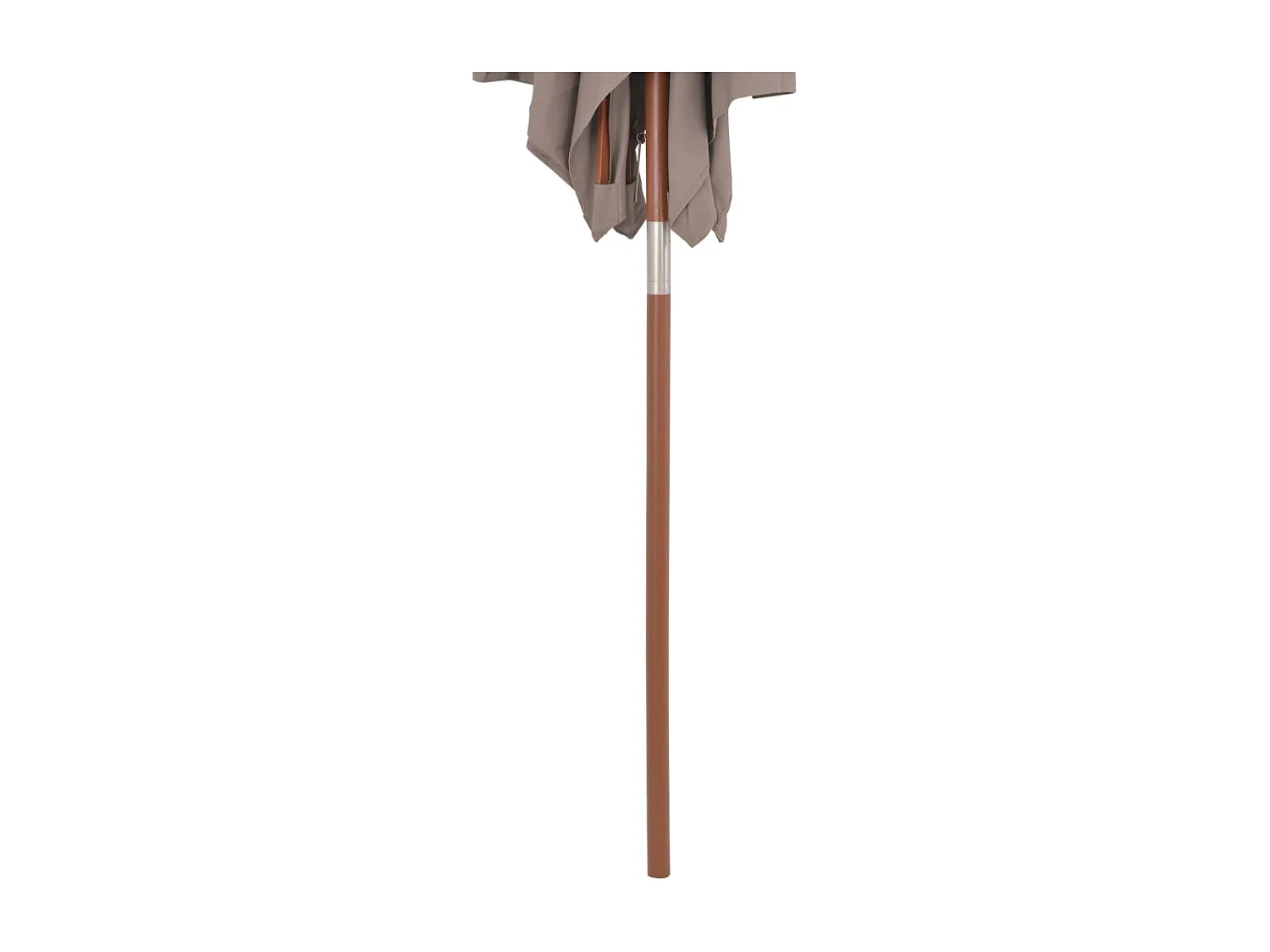 Parasol avec mât en bois marron 150 x 200 x 235 cm 02_0008112