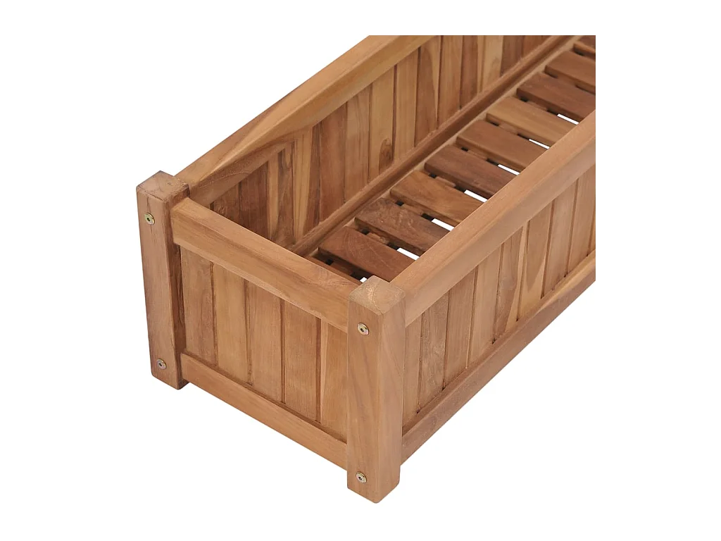 Jardinière bac lit surélevé bois marron 200 x 30 x 25 cm 02_0039222