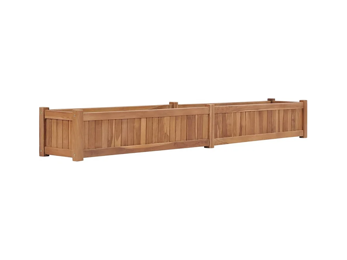 Jardinière bac lit surélevé bois marron 200 x 30 x 25 cm 02_0039222