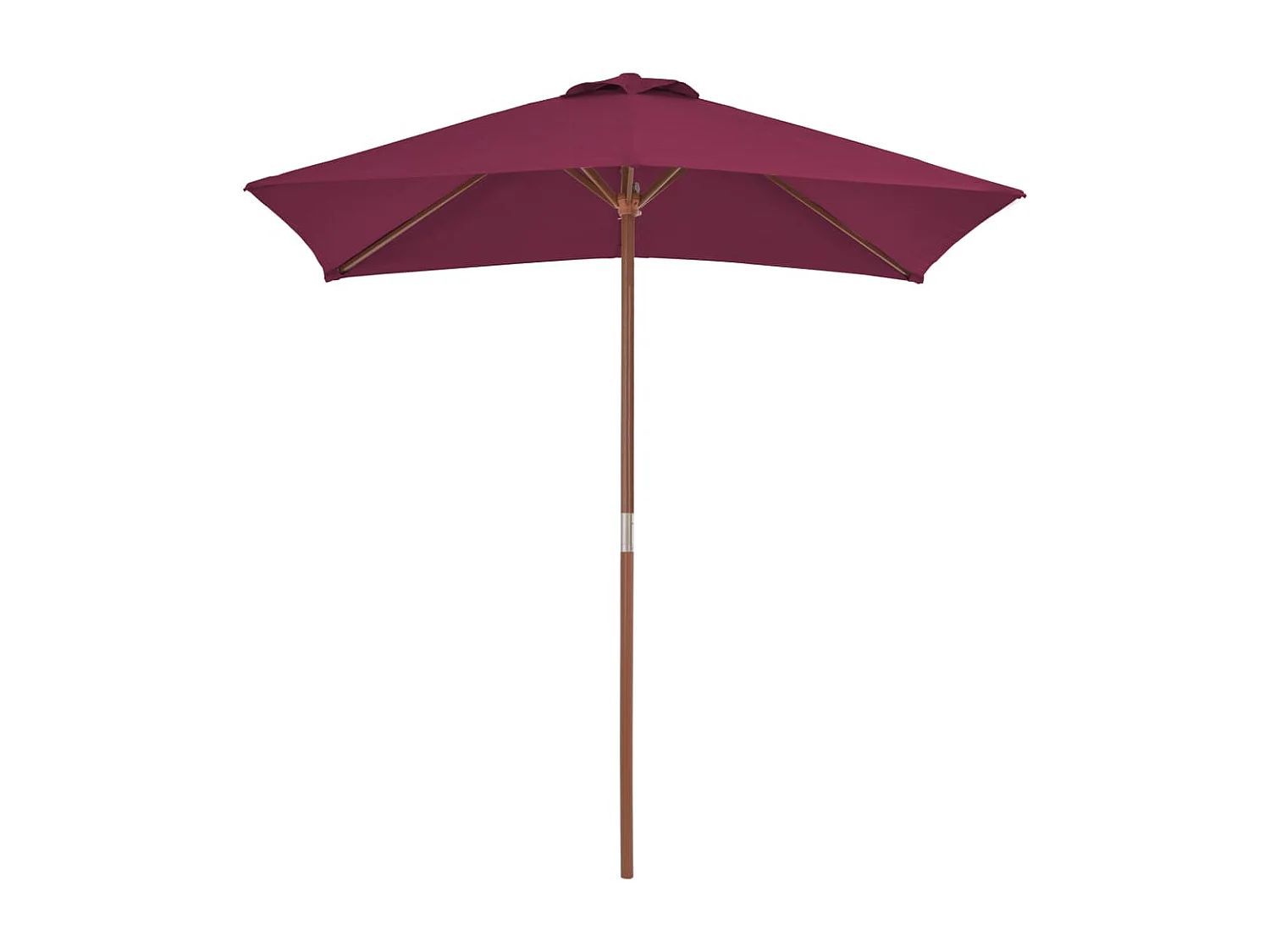 Parasol mobilier de jardin bois marron 150 x 200 x 235 cm 02_0008110