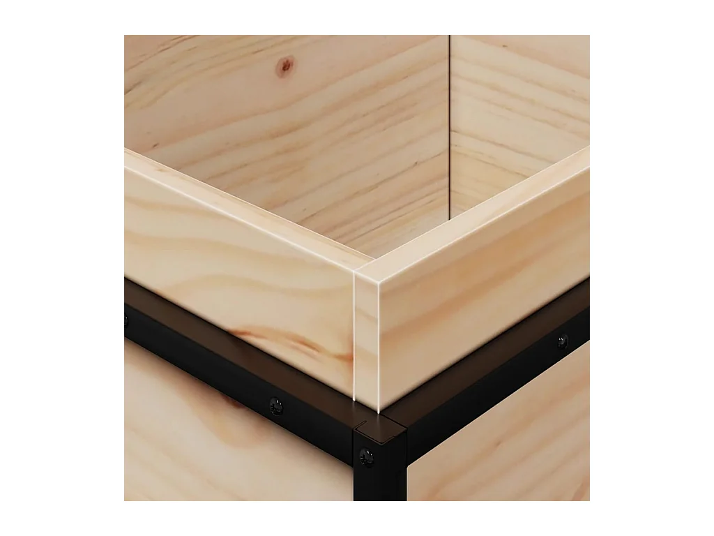 Jardinière bac lit surélevé bois marron 100 x 40 x 50 cm 02_0037268