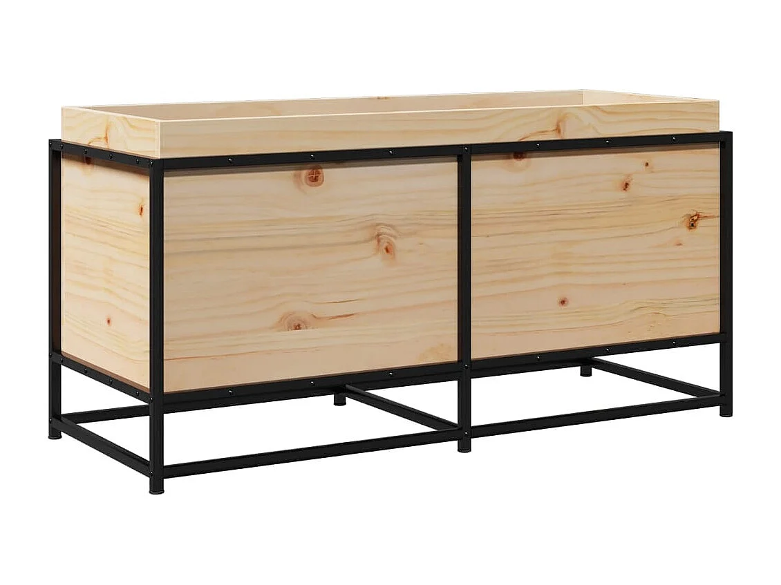 Fioriera rialzata per aiuola fioriera per terrazza giardino 100 x 40 x 50 cm legno massello di pino marrone 02_0037268