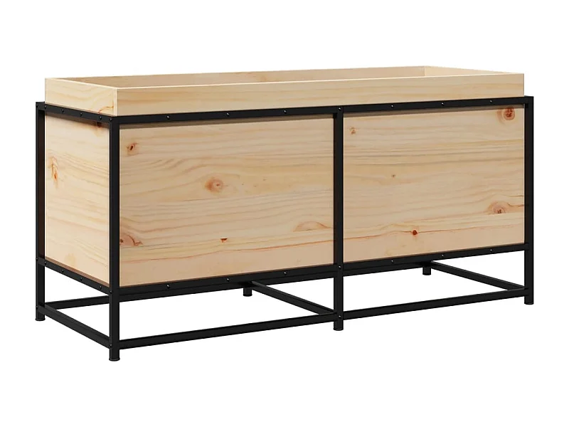 Fioriera rialzata per aiuola fioriera per terrazza giardino 100 x 40 x 50 cm legno massello di pino marrone 02_0037268