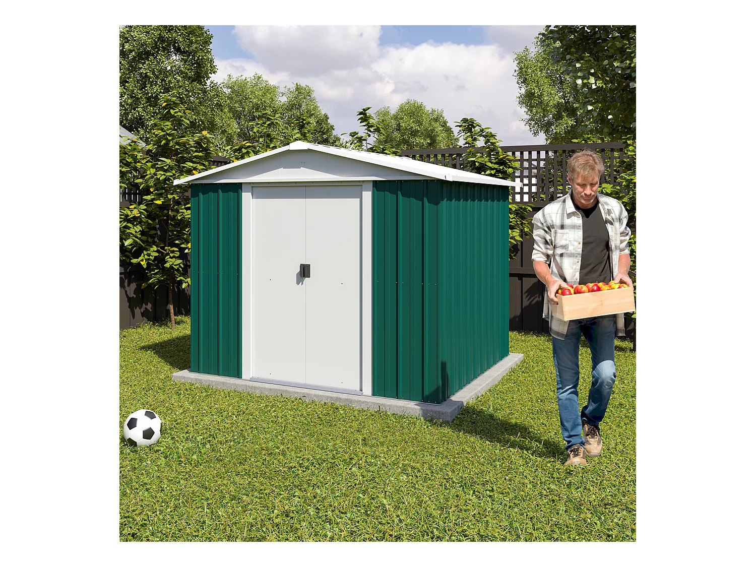 Yardmaster Abri de jardin métal 5,25m² - 87geyz