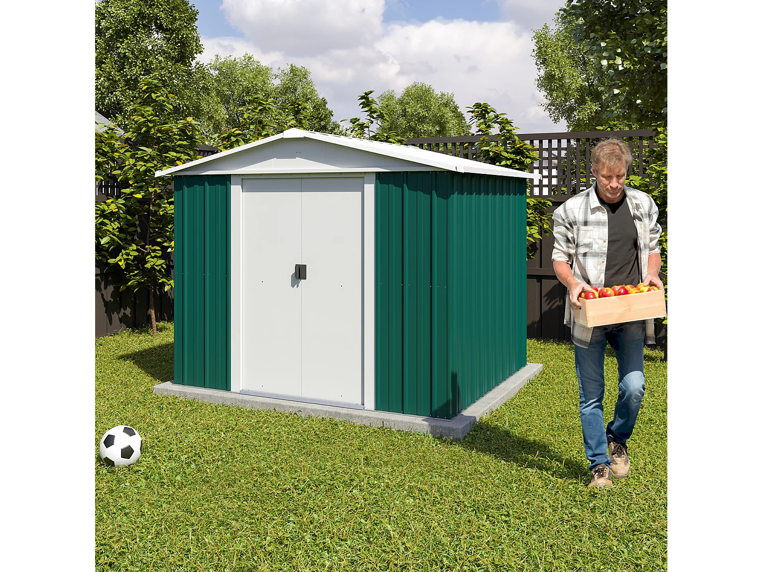 Yardmaster Abri de jardin métal 5,25m² - 87geyz
