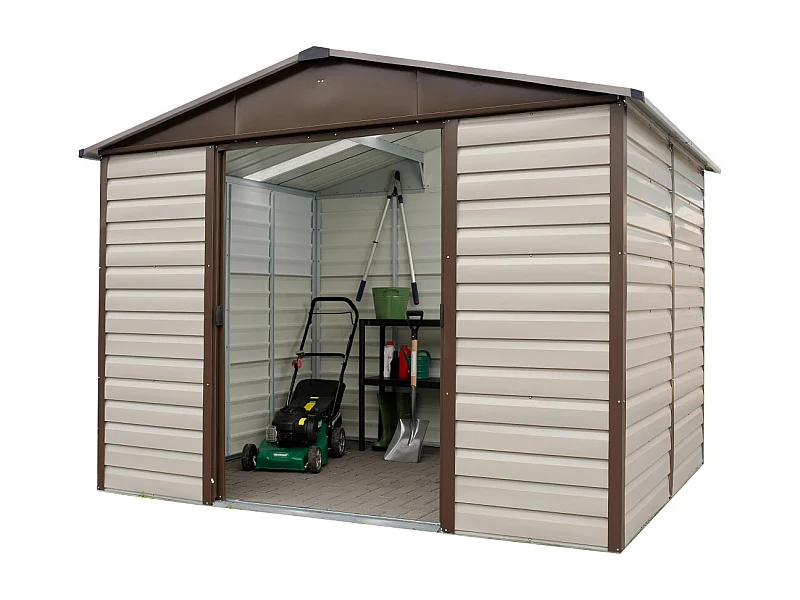 Yardmaster Abri de jardin métal beige et marron 5,97m² - 106tbsl