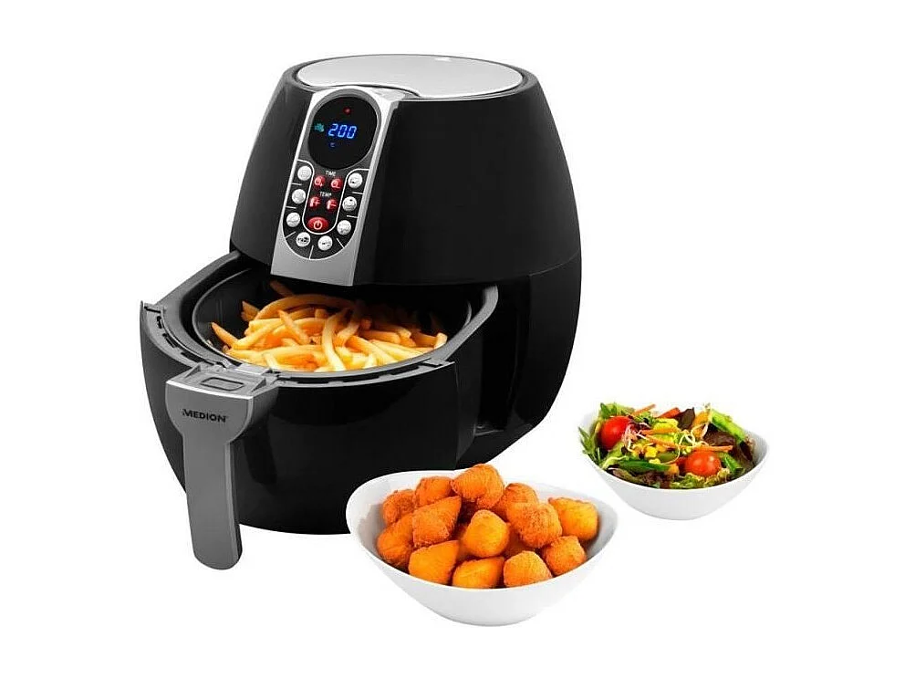 Friteuse a air chaud sans huile - MD 17320 - Panneau de commande numérique - 8 programmes - 8 L - 1500W