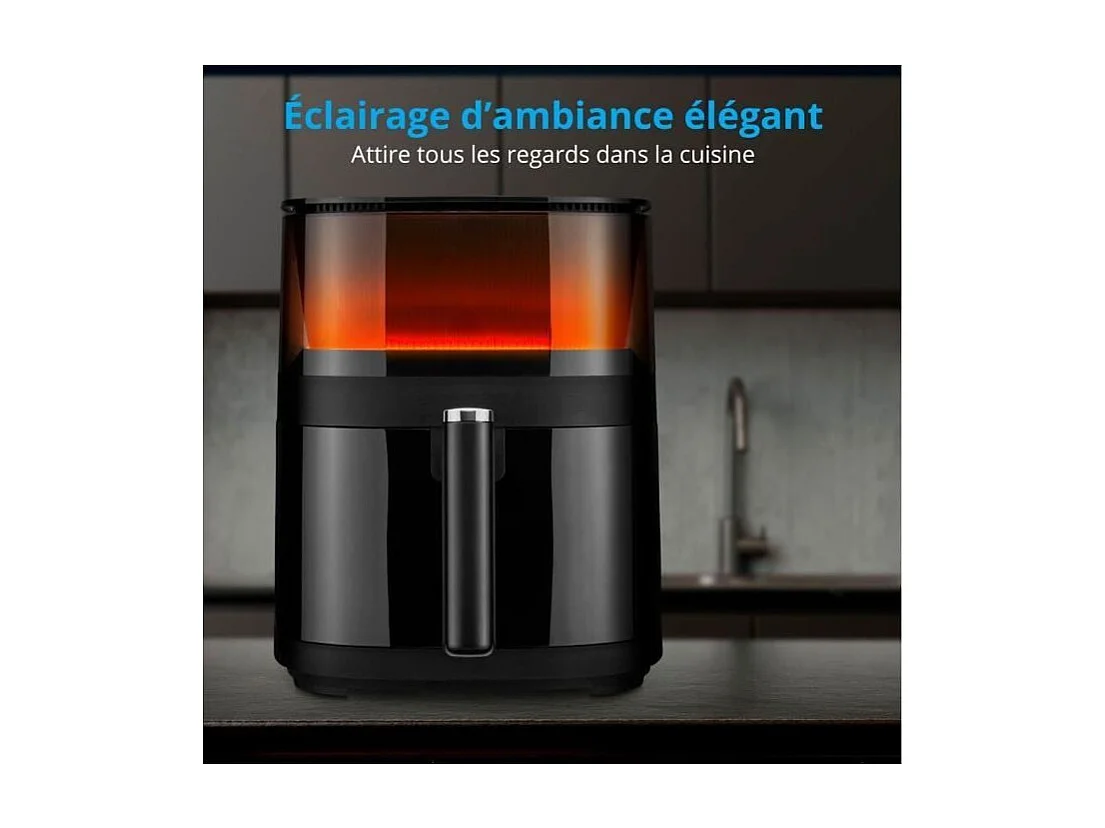 Friteuse a air chaud sans huile - MD 11780 - Température jusqu'a 230 °C - 10 programmes - 5 L - 1500 Watt