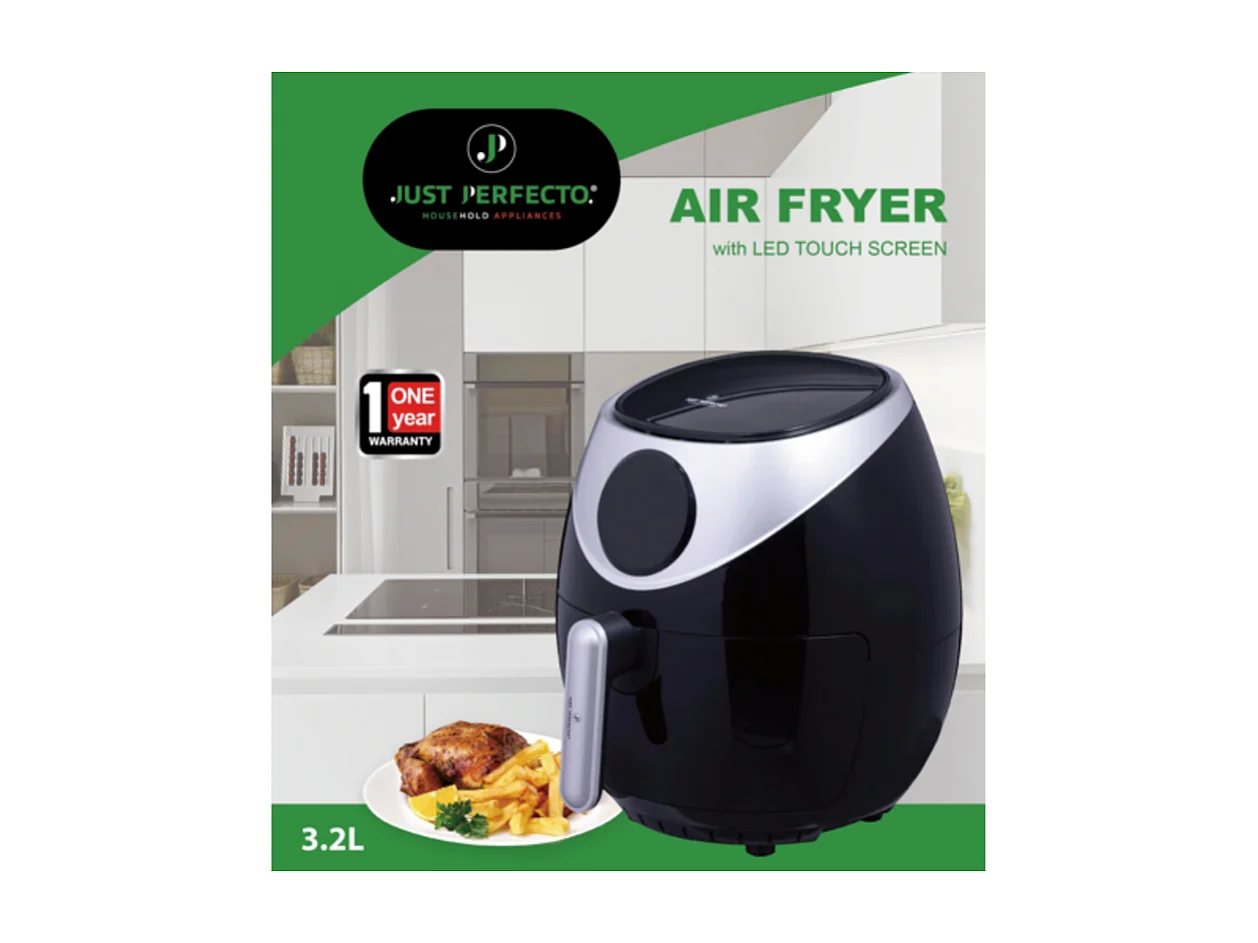 Just Perfecto JL-20 : Friteuse à air chaud 1400W avec contrôle tactile LED - 3.2L