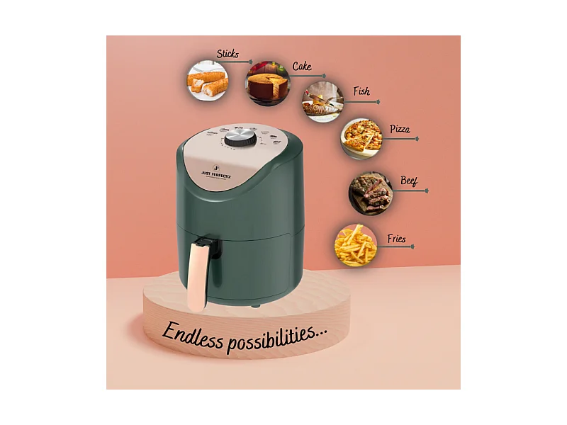 Just Perfecto JL-15: Friteuse à air chaud 1200W avec commande à cadran - 3.5L