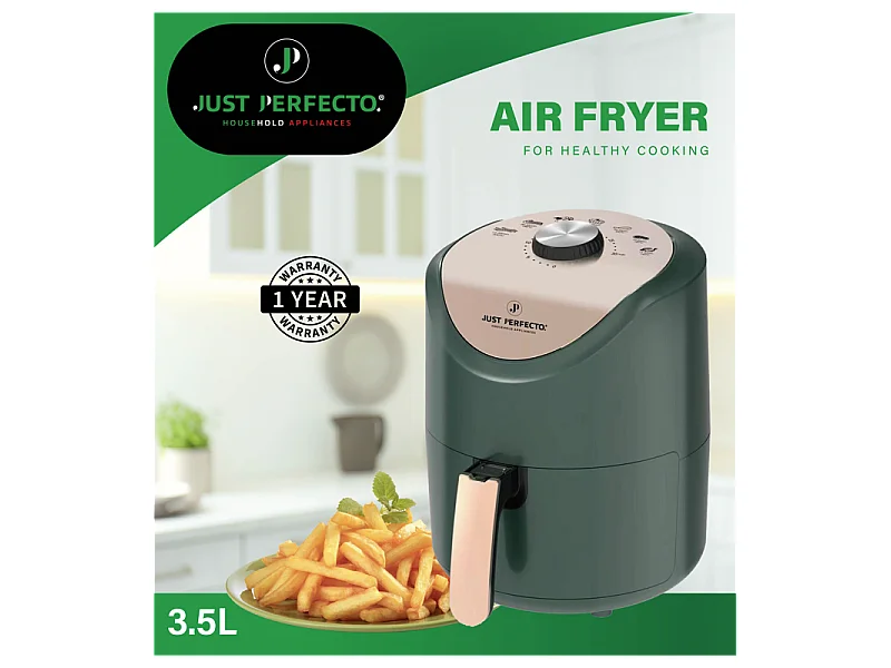 Just Perfecto JL-15: Friteuse à air chaud 1200W avec commande à cadran - 3.5L