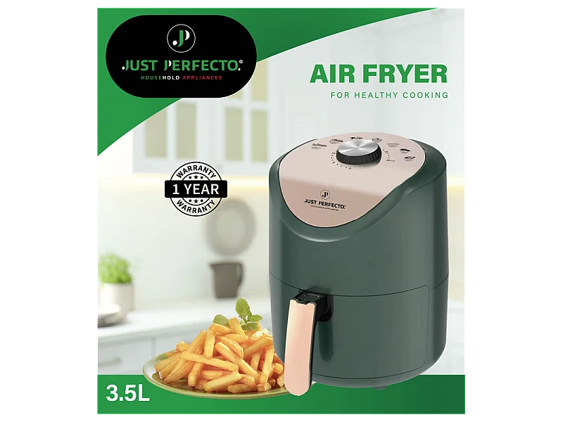 Just Perfecto JL-15: Friteuse à air chaud 1200W avec commande à cadran - 3.5L