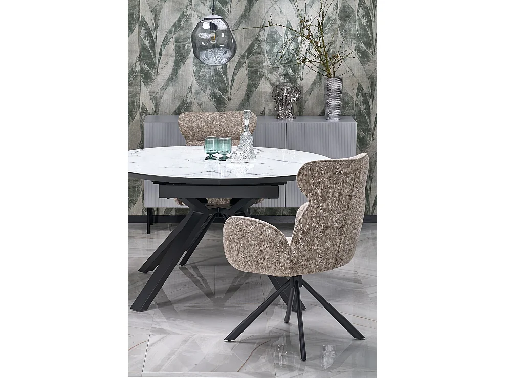 Chaise K571/fonction pivotante/revêtement en tissu/Beige