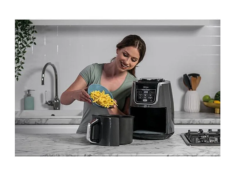 NINJA MAX AF160EU - Friteuse sans huile - 6 modes de cuisson predefinis - Panier grande capacite 5,2L - 1750W