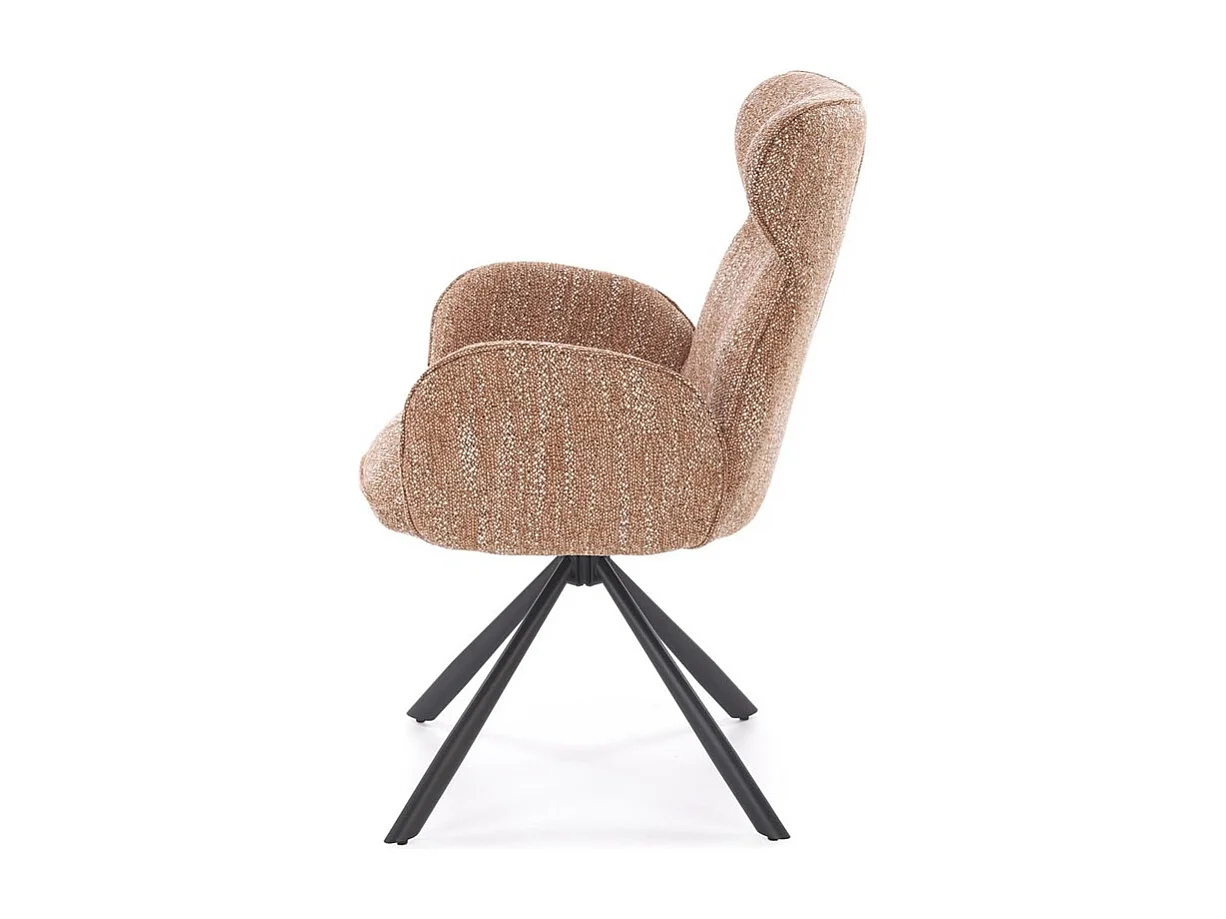 Stuhl K571/Drehfunktion/Stoffbezug/Braun