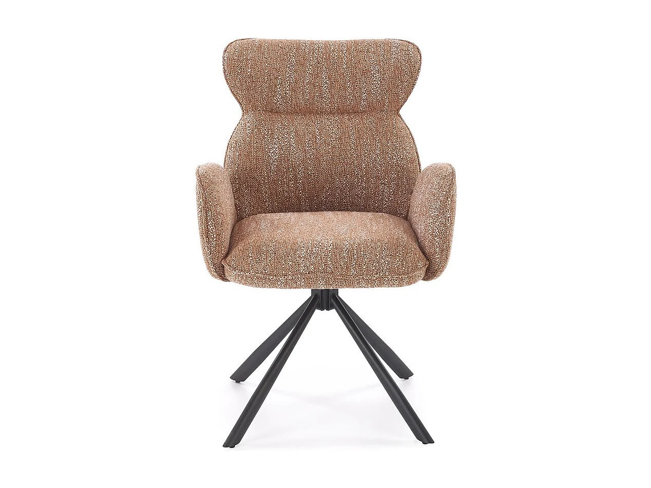 Chaise K571/fonction pivotante/revêtement en tissu/Marron