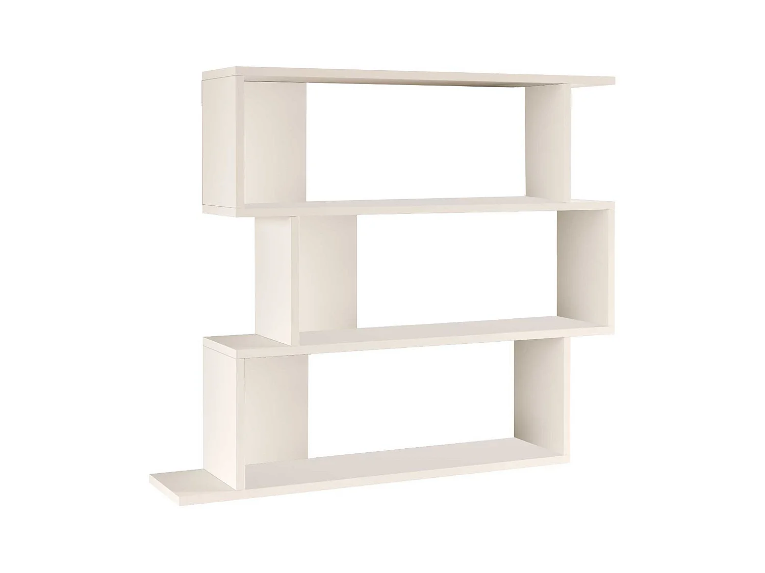 Bibliothèque murale Rebecca Mobili Shair 88x104x27 Panneau de particules Blanc Moderne