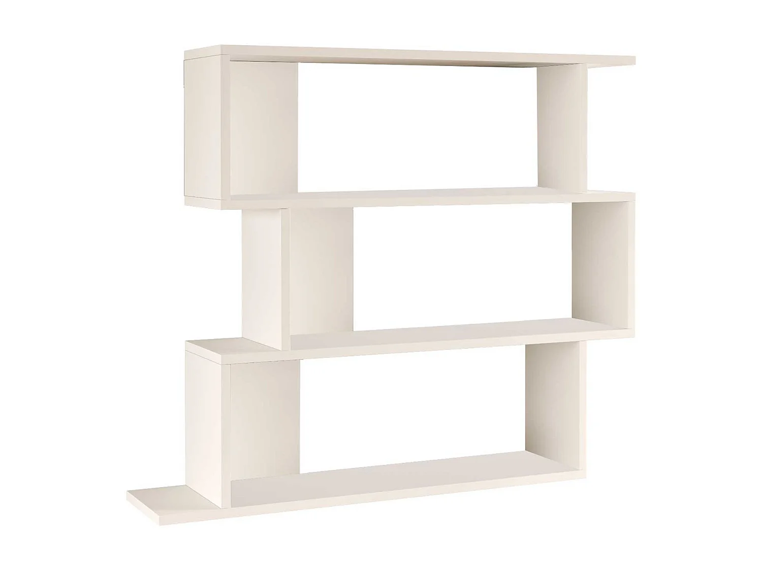 Bibliothèque murale Rebecca Mobili Shair 88x104x27 Panneau de particules Blanc Moderne