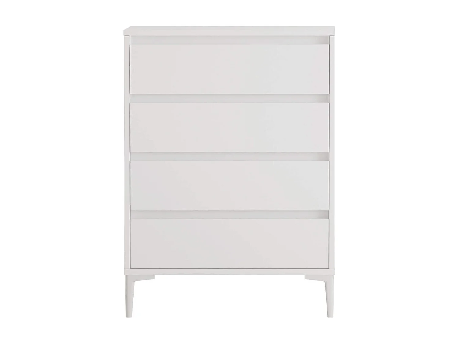 Cassettiera 4 Cassetti Rebecca Mobili Kemiri 98,5x72x45 Truciolato PVC Bianco Moderno