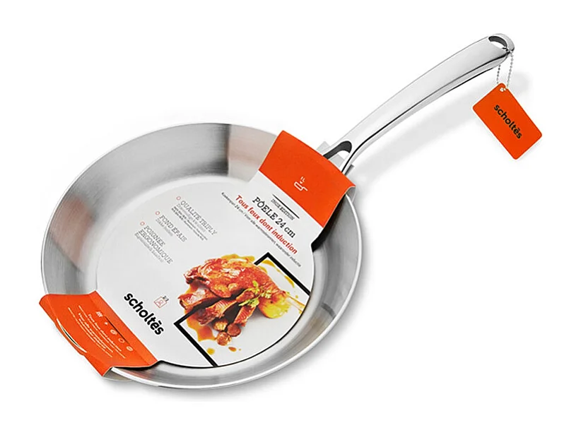 Casserolerie Scholtes POELE INOX TRIPLY SCHOLTES 24 CM DE DIAMETRE