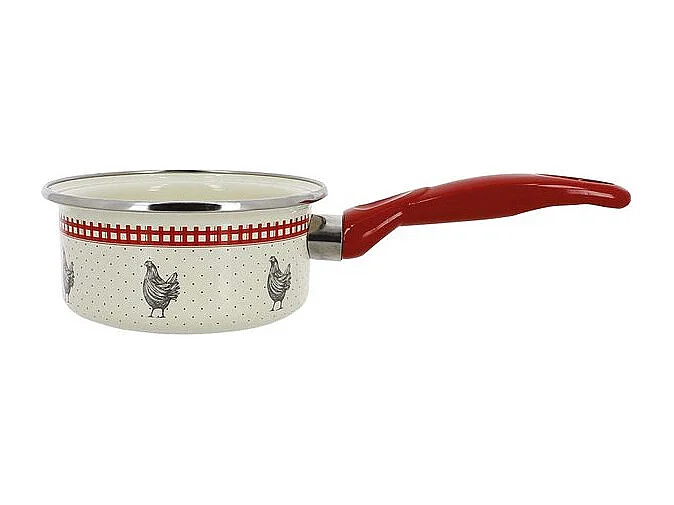 Casserole 16cm 1.30L Jolie Cocotte Menastyl - Design Traditionnel - Acier Émaillé - Poignée Bakélite