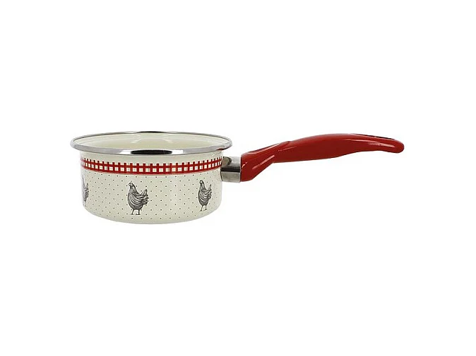 Casserole 16cm 1.30L Jolie Cocotte Menastyl - Design Traditionnel - Acier Émaillé - Poignée Bakélite