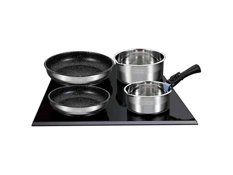 Batterie de cuisine induction - Arthur Martin - AM1275 - Acier inoxydable - 15 pieces - Poignée amovible - Tous feux dont induc