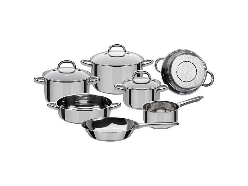Batterie de casseroles en acier inoxydable Montréal - 10 pieces