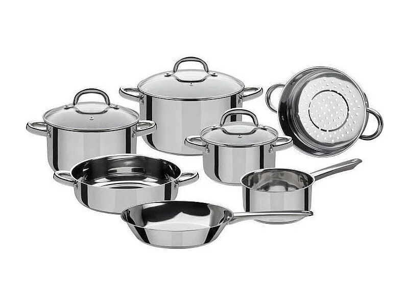 Batterie de casseroles en acier inoxydable Montréal - 10 pieces