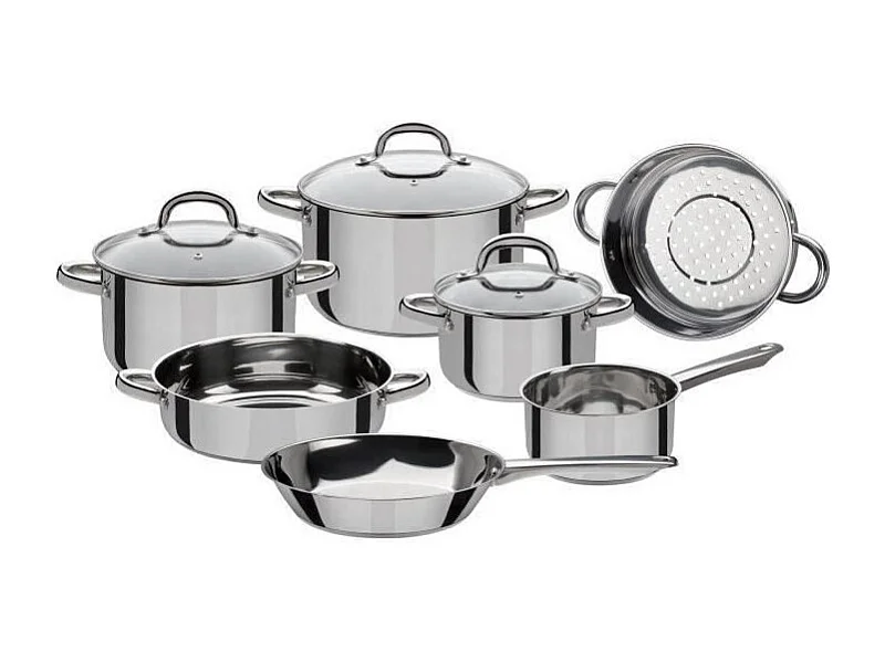 Batterie de casseroles en acier inoxydable Montréal - 10 pieces