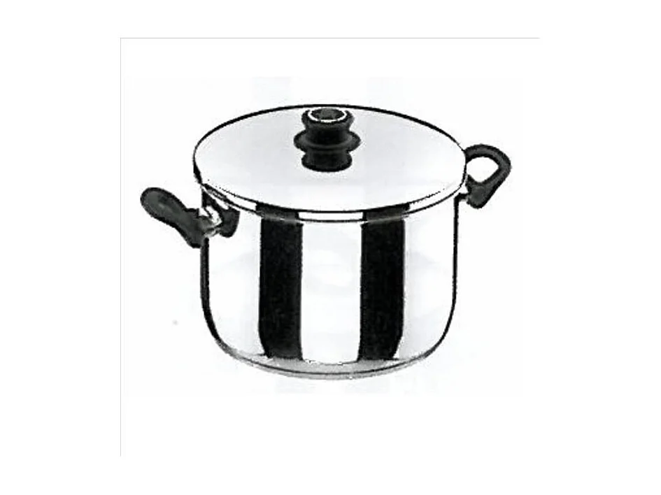 Marmite Studio 20 cm Inox 18/10 avec Couvercle et Poignée Ergonomique