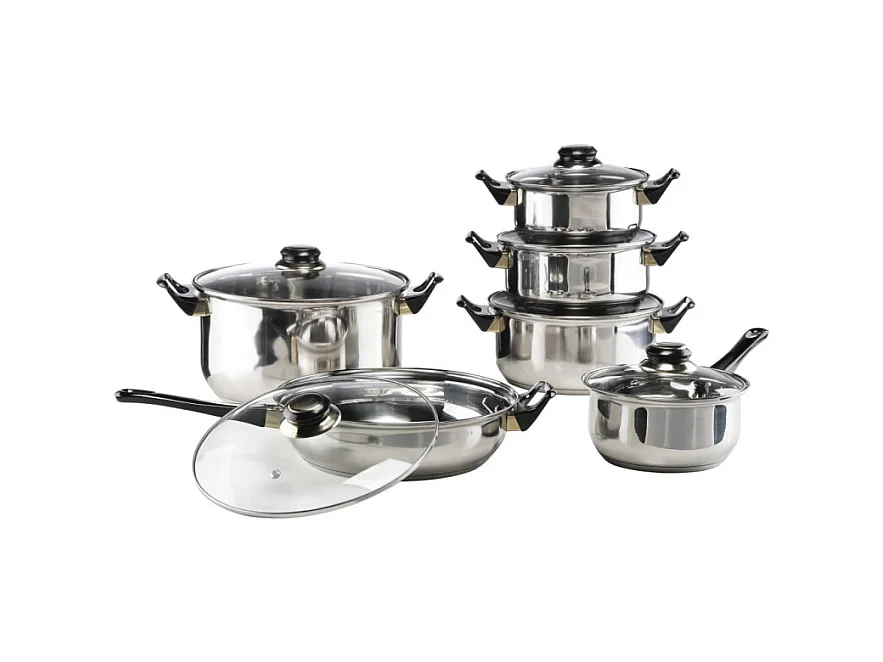 HI Ensemble d ustensiles de cuisine 12 pcs Acier inoxydable