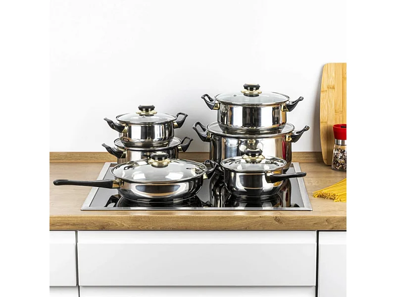 HI Ensemble d ustensiles de cuisine 12 pcs Acier inoxydable